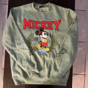 Mickey Mouse Green Crewneck Sweater